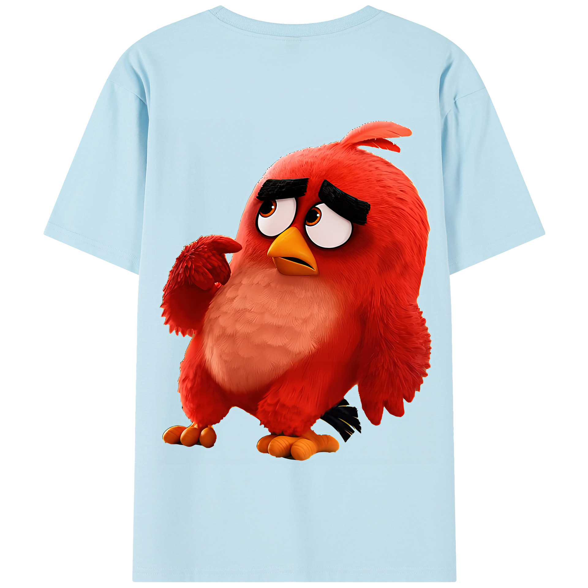 （画像用） Angry Birds アングリーバード 綿100％半袖Tシャツ（背面プリント）